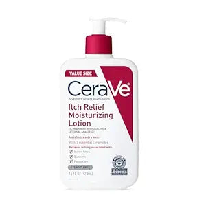 CeraVe Anti Itch Moisturizing Lotion with Pramoxine Hydrochloride, Relieves Itch with Minor Skin Irritations, Sunburn Relief, Bug Bites, 16 Ounces